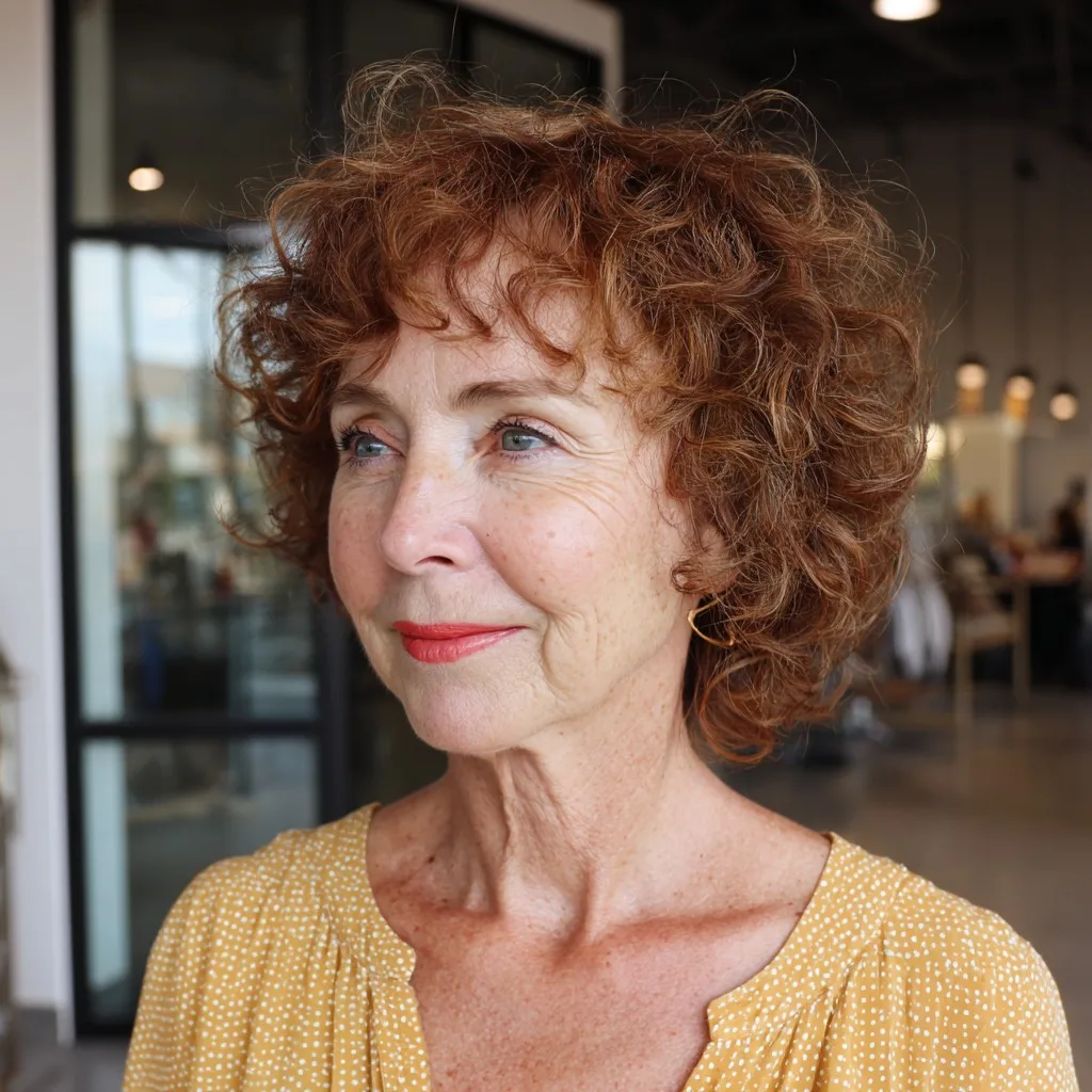 Chic Curly Bob with Soft Layers