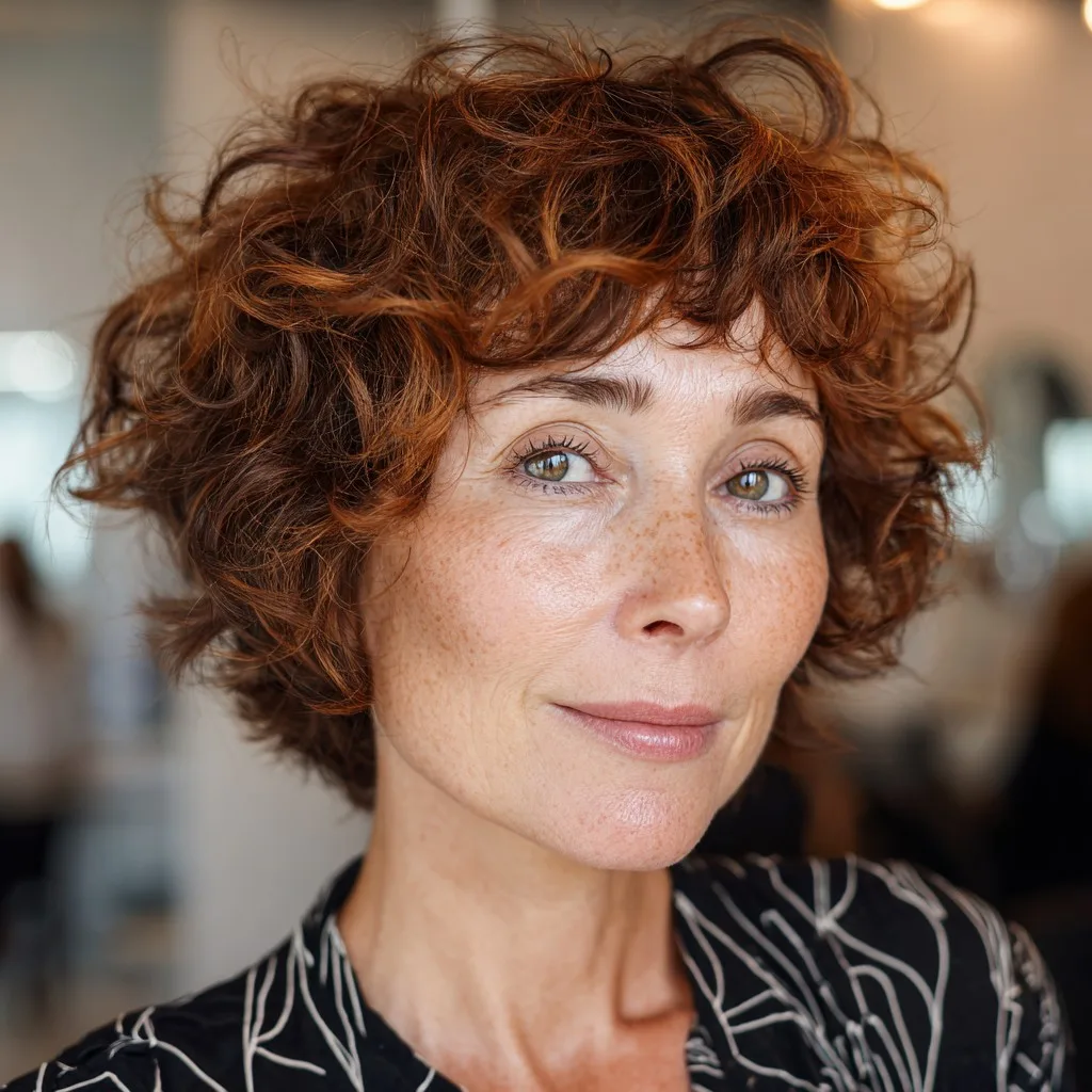 Chic Curly Shag with Defined Layers