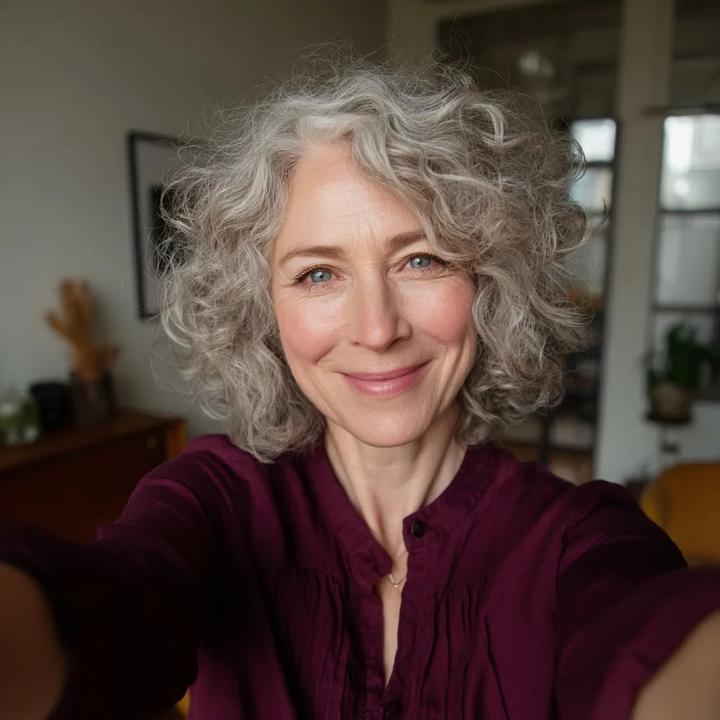 Chic Curly Shag with Soft Volume