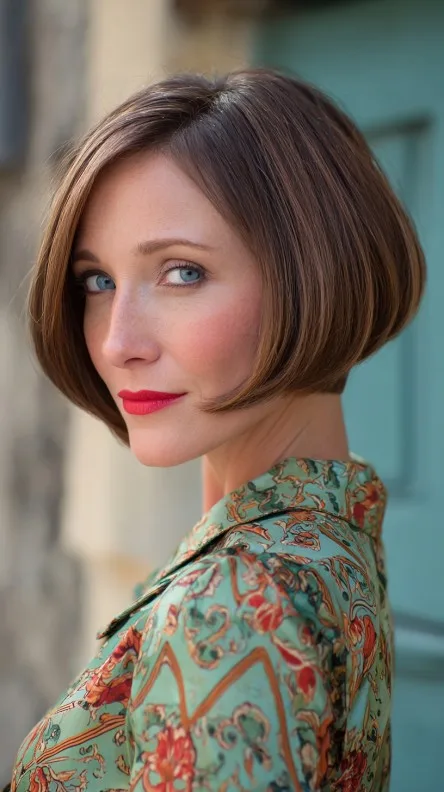 Chic Curved Bob with Subtle Layers