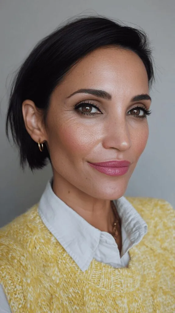 Chic Ear-Length Sleek Bob with Subtle Layers
