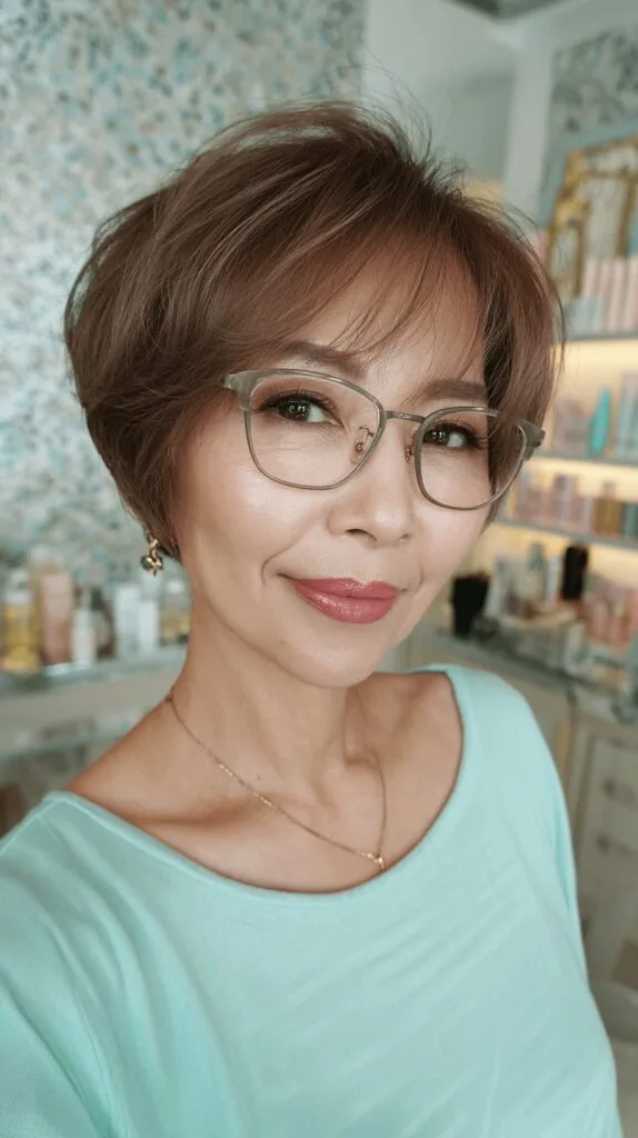 Chic Feathered Bob with Subtle Volume