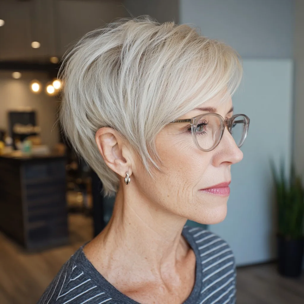 Chic Feathered Pixie Cut with Subtle Layers