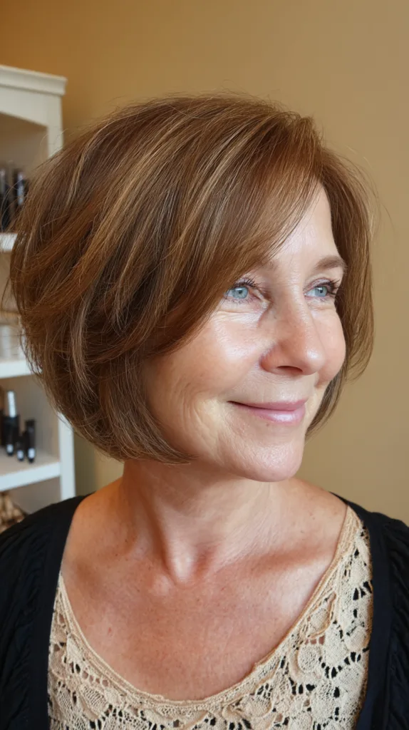 Chic Layered Bob with Side Bangs