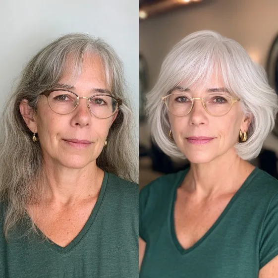 Chic Layered Bob with Subtle Highlights