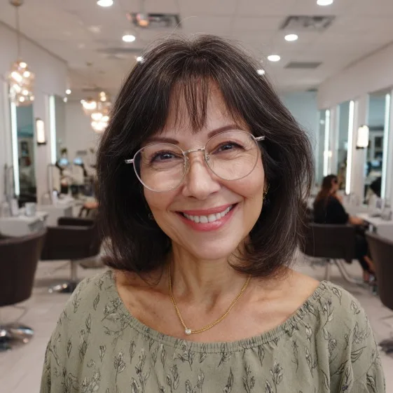 Chic Layered Butterfly Cut with Subtle Highlights