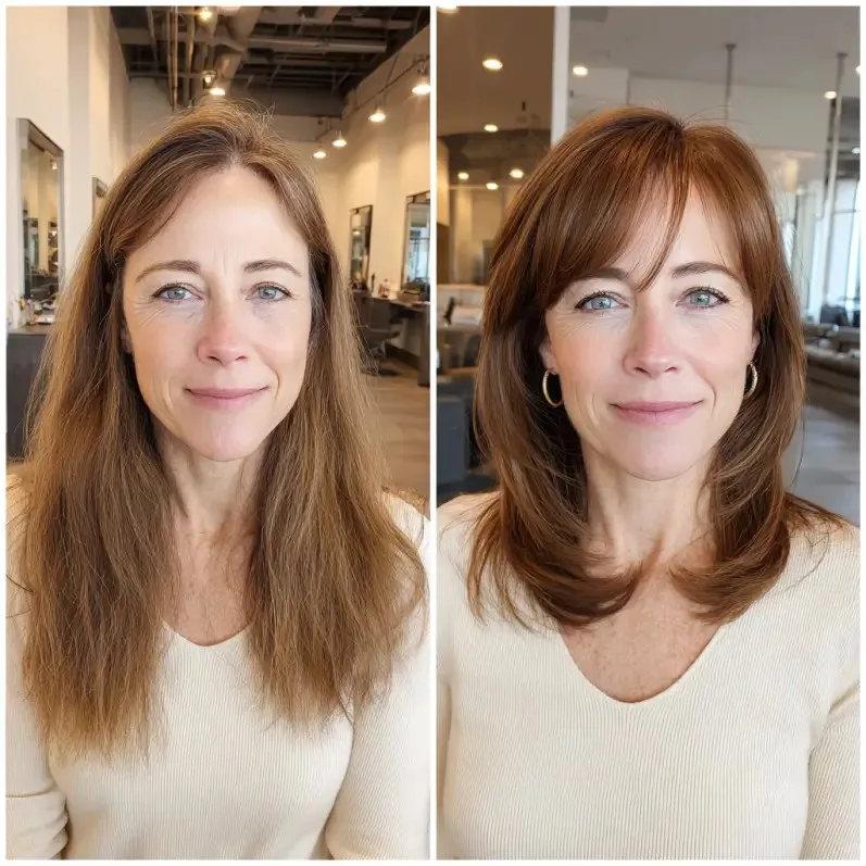 Chic Layered Cut with Side Bangs