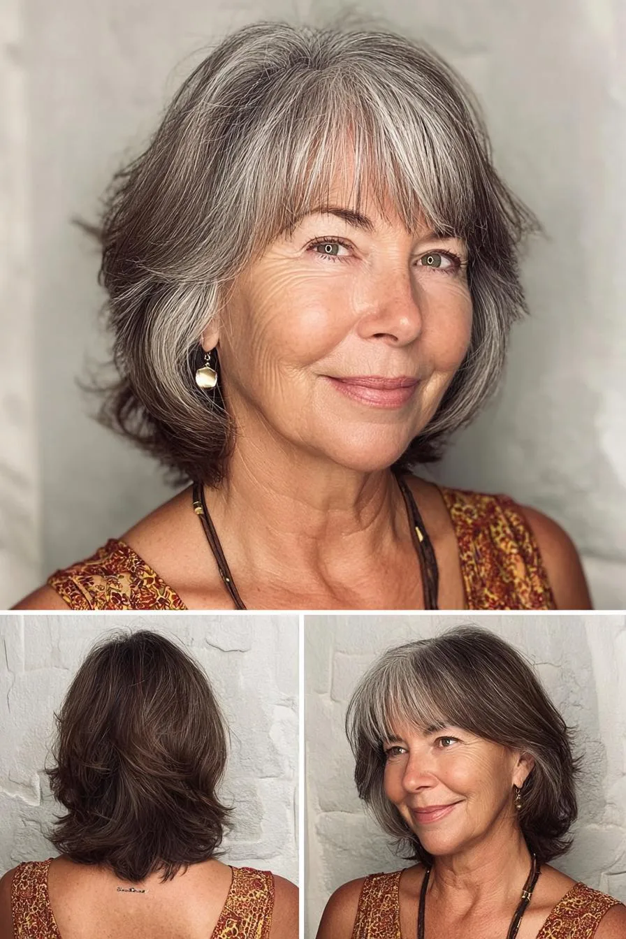 Chic Layered Silver Bob