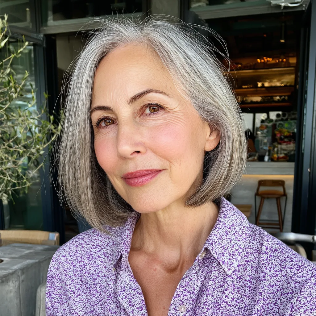 Chic One-Length Silver Bob
