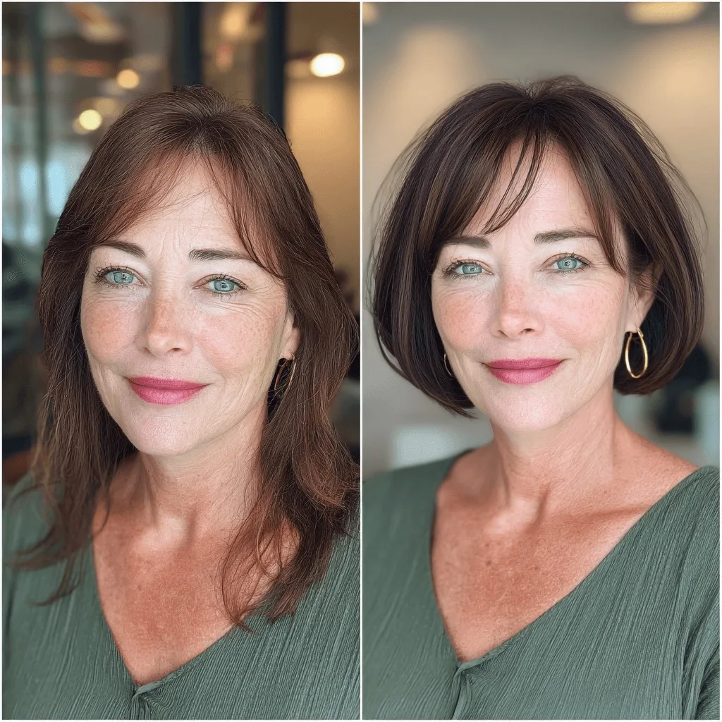 Chic Rounded Bob with Soft Bangs