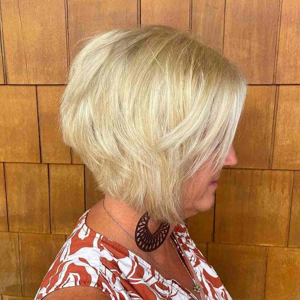 Chic short and textured a-line cut for women over fifty