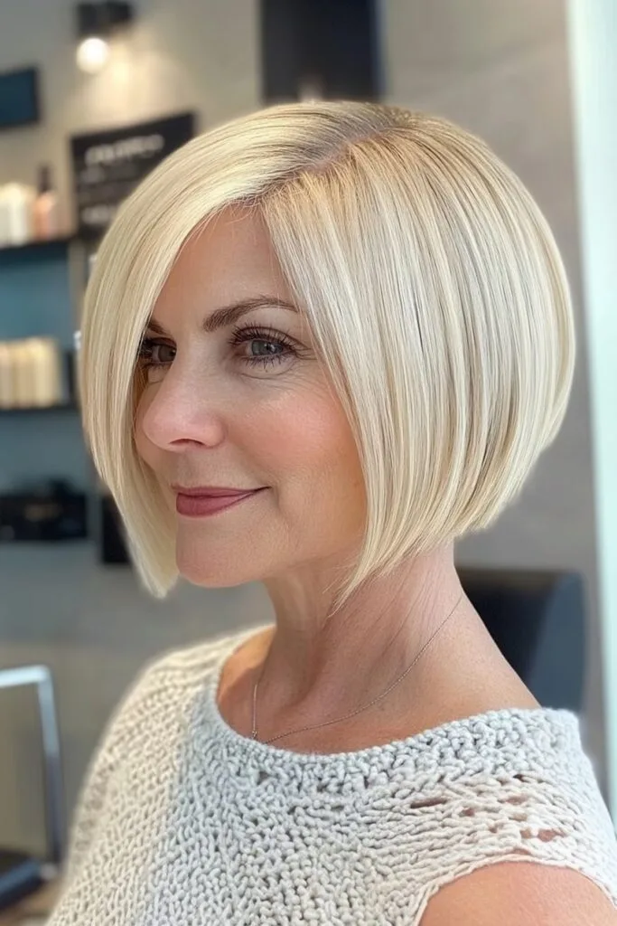 Chic Shorter Graduated Bob for Women Over 50