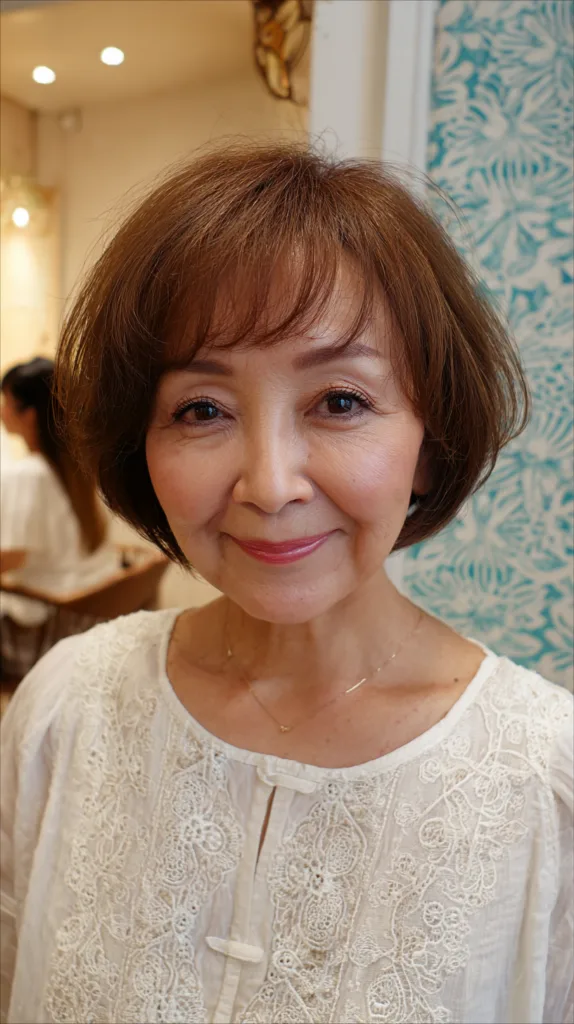Chic Soft Brown Bob with Subtle Layers