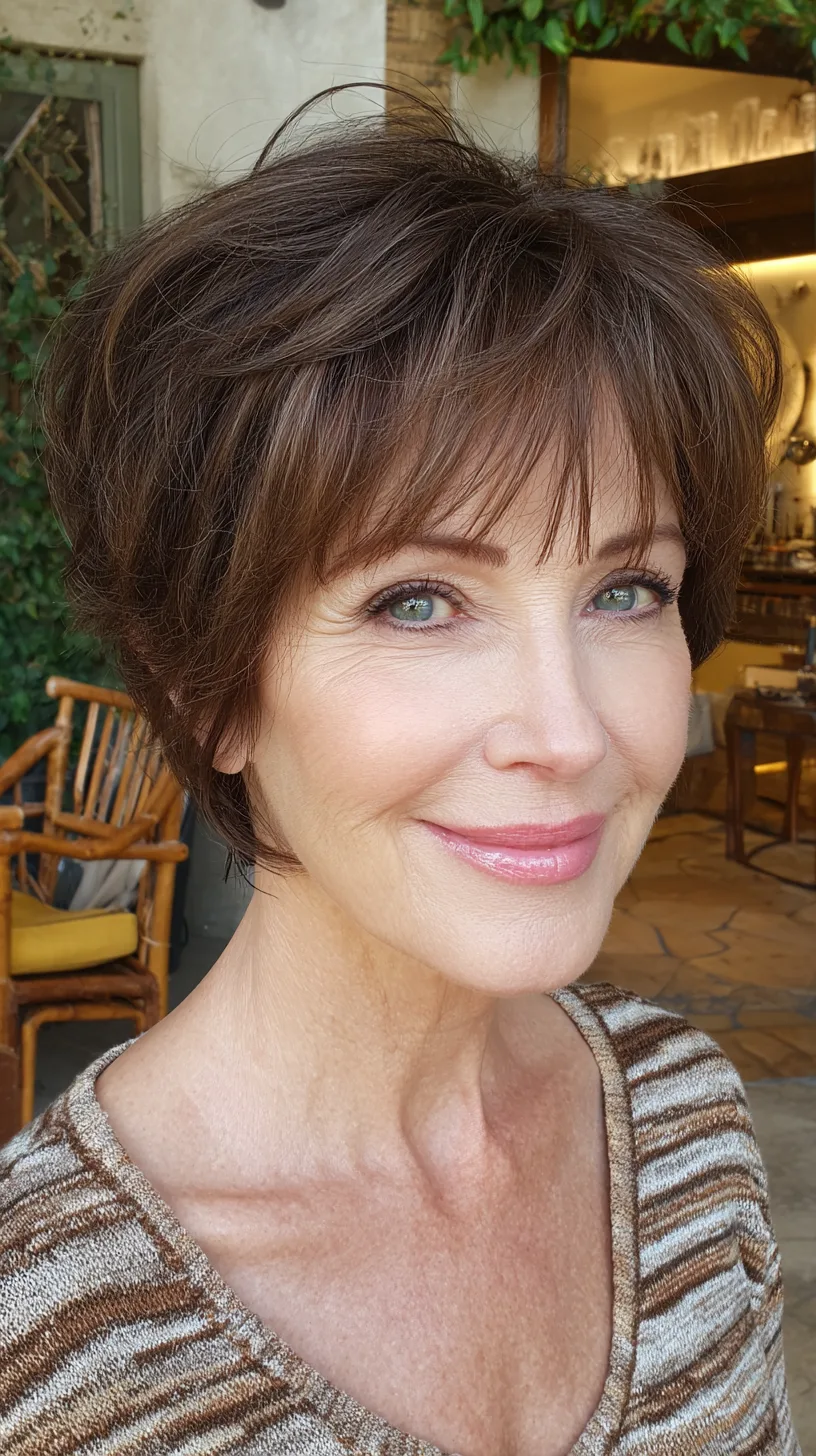 Chic Textured Bob with Soft Bangs