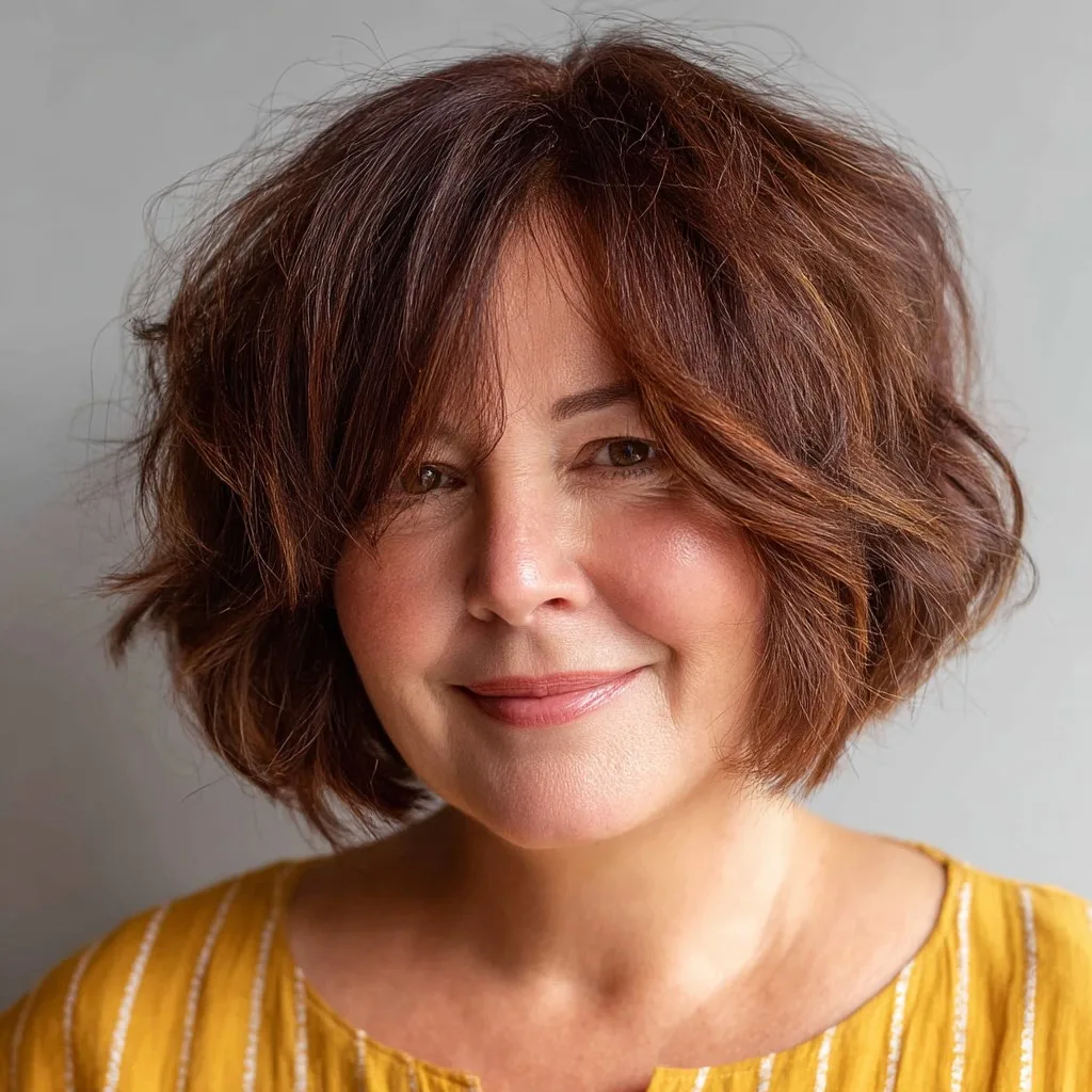 Chic Textured Bob with Soft Waves