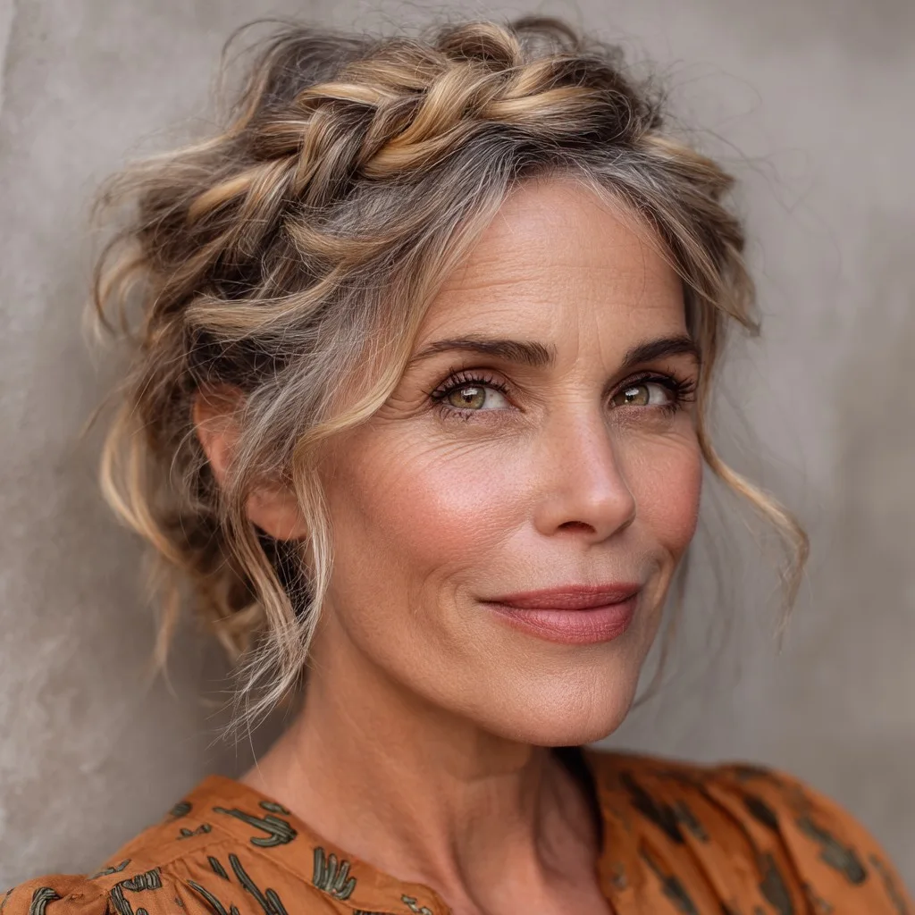 Chic Textured Braided Updo for Effortless Elegance