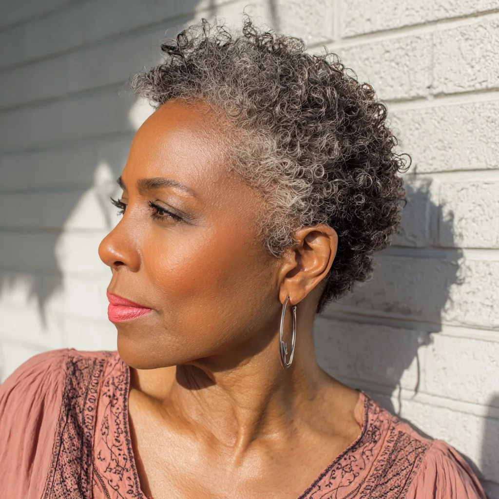 Chic Textured Coily Crop with Defined Curls
