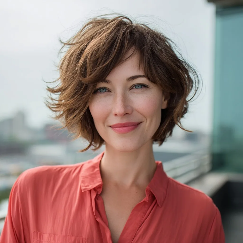 Chic Textured Lob with Soft Volume