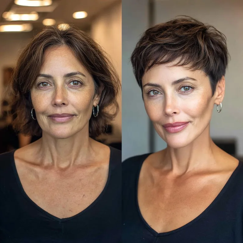 Chic Textured Pixie Cut with Soft Waves