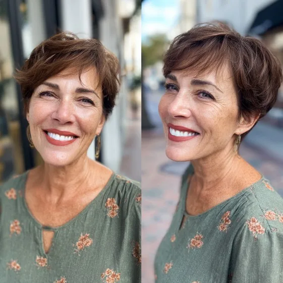 Chic Textured Short Butterfly Cut for Fine Hair
