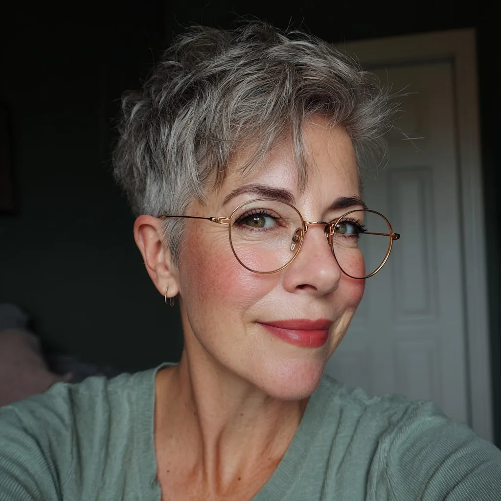 Chic Textured Short Pixie with Subtle Layers