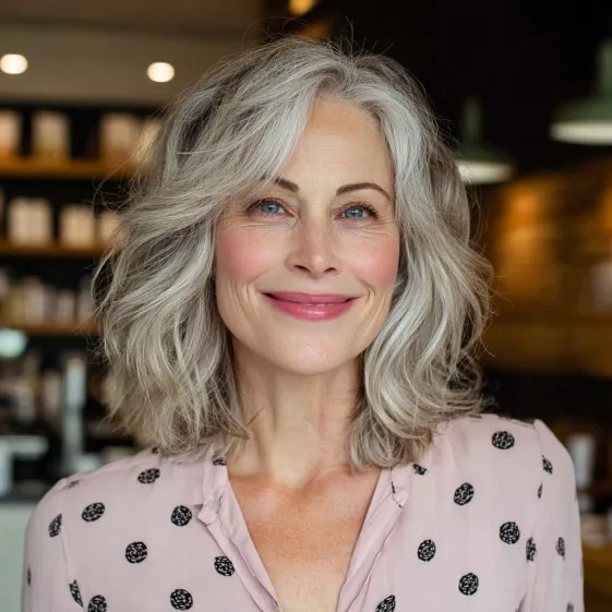 Chic Textured Shoulder-Length Cut with Subtle Waves