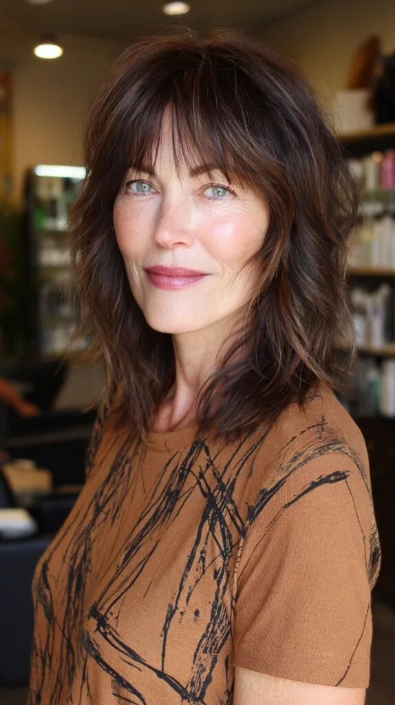 Chic Tousled Layers with Subtle Highlights