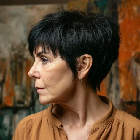 Choppy Asymmetrical Pixie Cut with Textured Layers