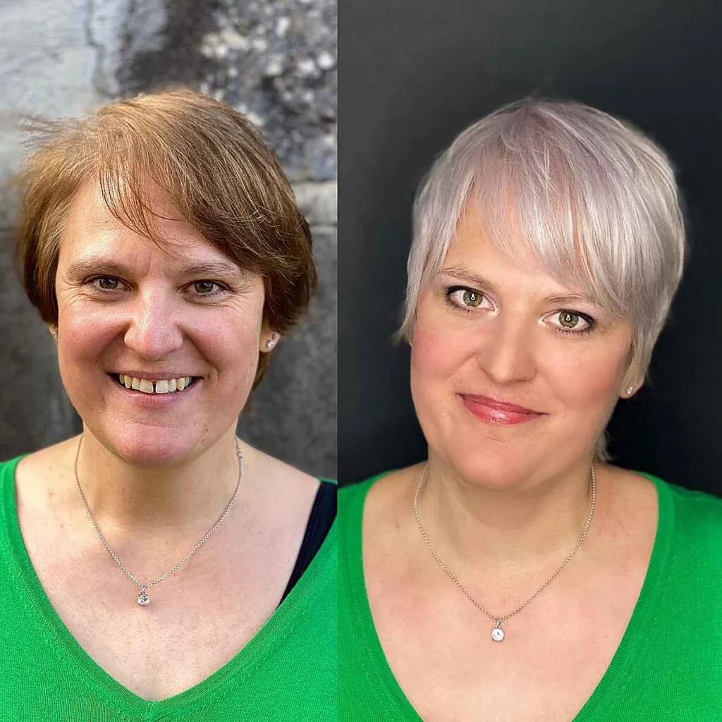 choppy pixie for women over fifty with fine hair