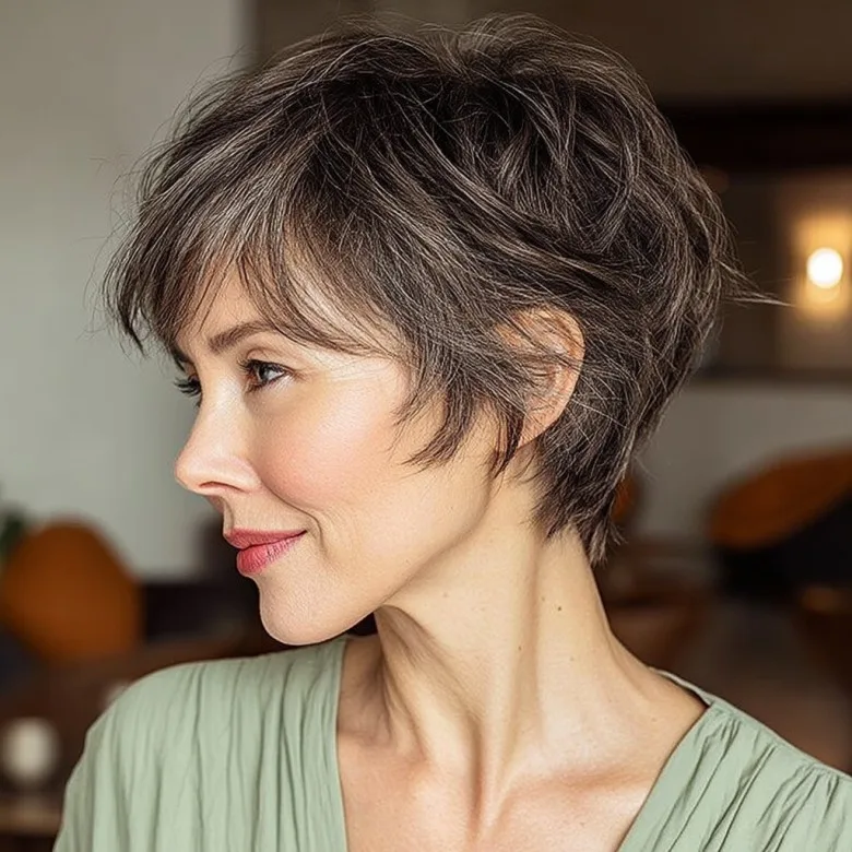 Choppy Textured Pixie Cut with Effortless Movement