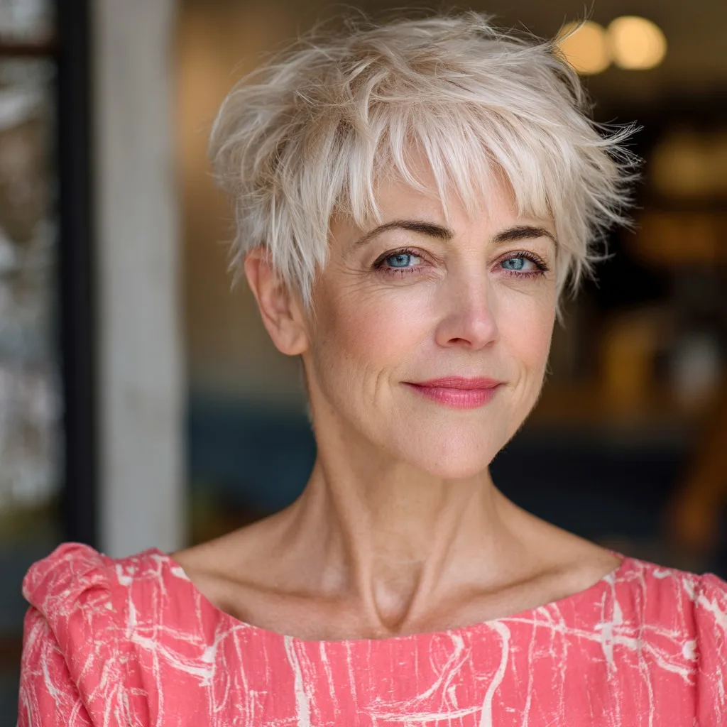 Choppy Textured Pixie Cut with Feathered Layers