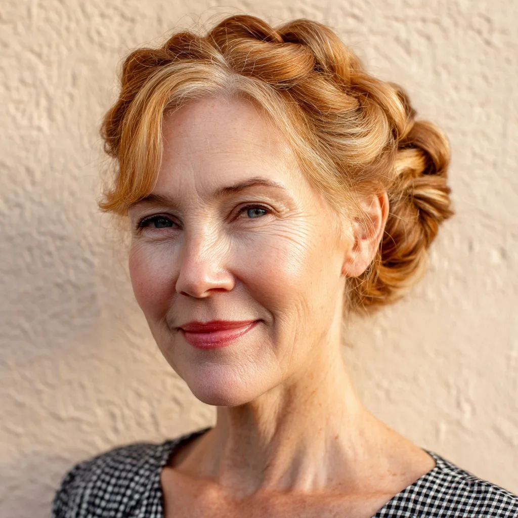 Classic Braided Updo with Soft Texture