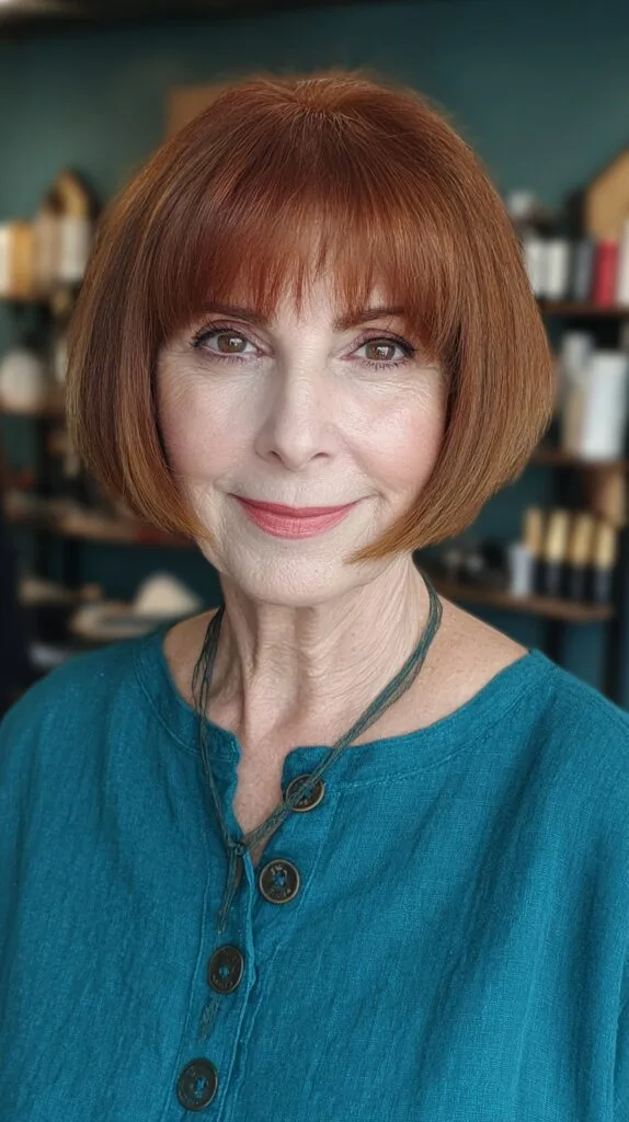 Classic Rounded Bob with Soft Fringes
