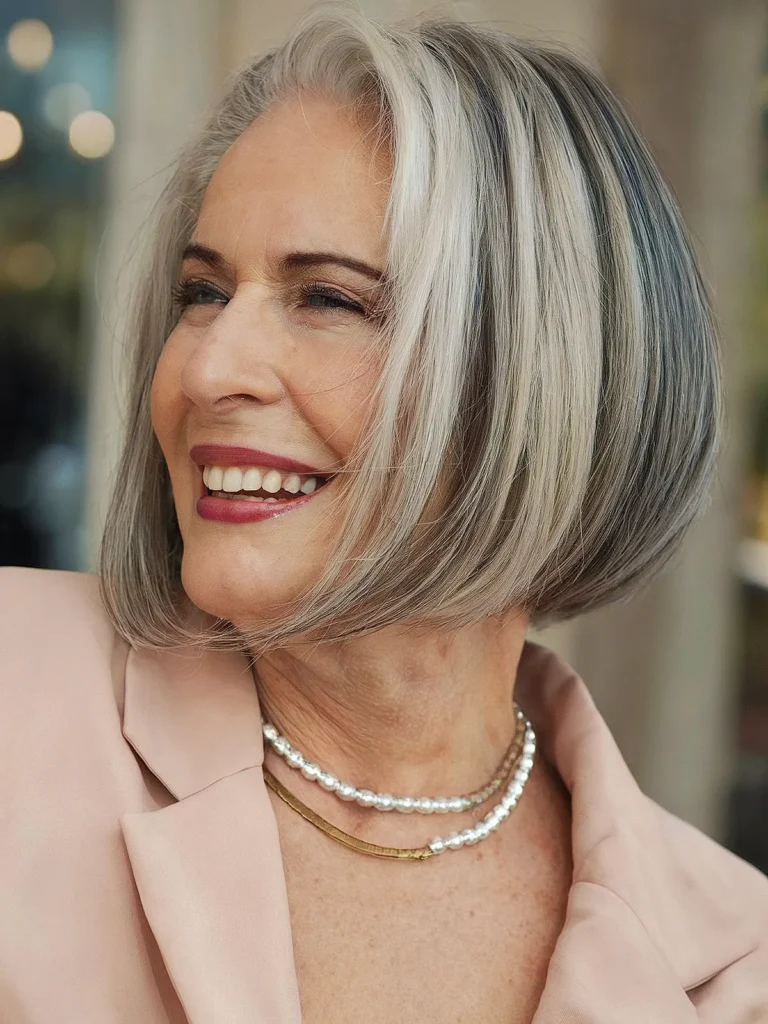 Classic Short Bob for 60-Year-Olds