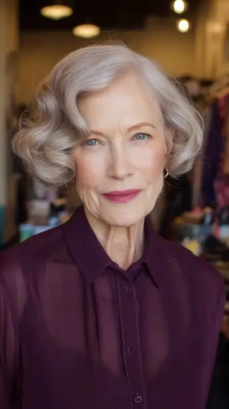 Classic Soft Silver Waves with Volume