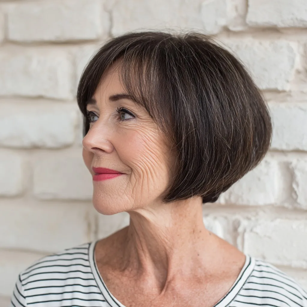 Classic Textured Bob with Soft Bangs