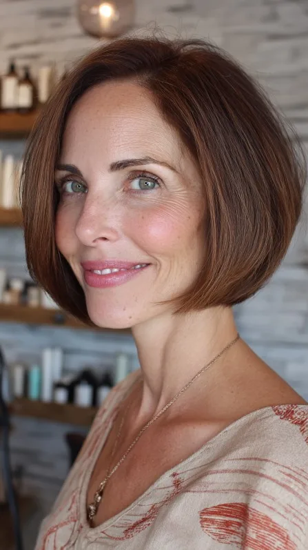 Classic Textured Inverted Bob with Subtle Layers