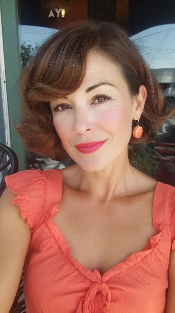 Classic Vintage-Inspired Curly Lob with Defined Waves