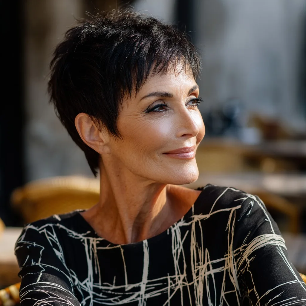 Edgy Textured Pixie with Micro Bangs
