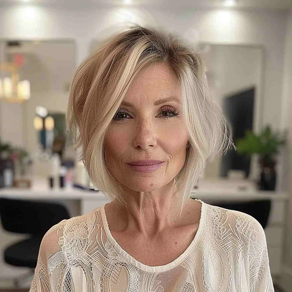 Effortless Bob for Women Over 40 with Fine Hair