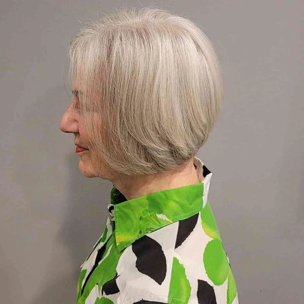 Effortless Inverted Bob Style for Ladies Seventy and Over