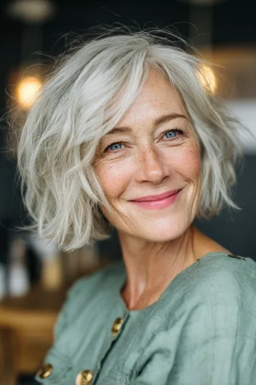 Effortlessly Chic Textured Bob with Soft Movement