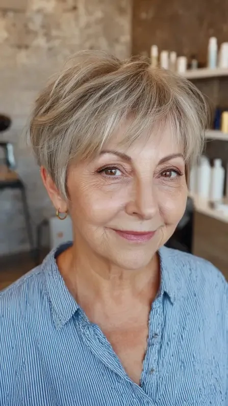 Effortlessly Chic Textured Pixie Cut with Soft Layers