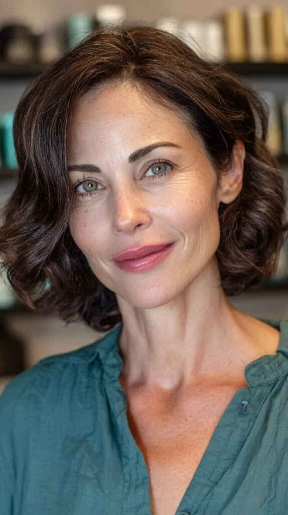 Effortlessly Chic Vintage-Inspired Curly Cut