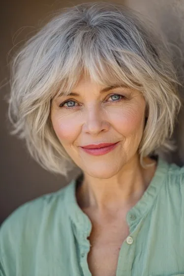 Effortlessly Playful Choppy Bob with Soft Layers