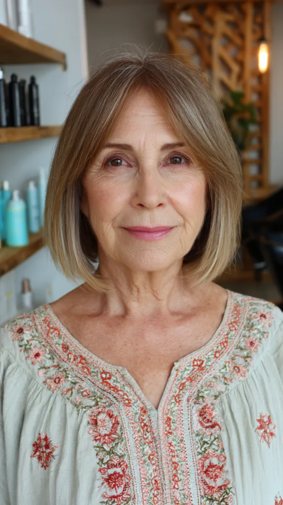 Elegant Blunt Bob with Soft Dimensions