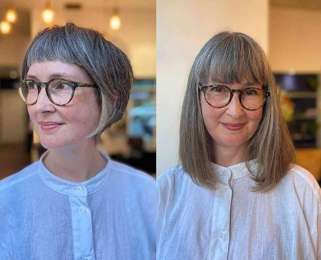 Elegant Ear-Length Blunt Cut for Women Over Fifty