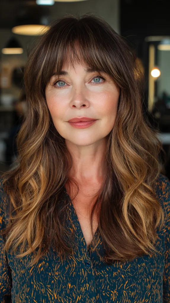 Elegant Layered Cut with Soft Bangs