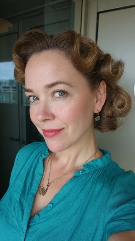 Elegant Retro Curls with Volume and Texture