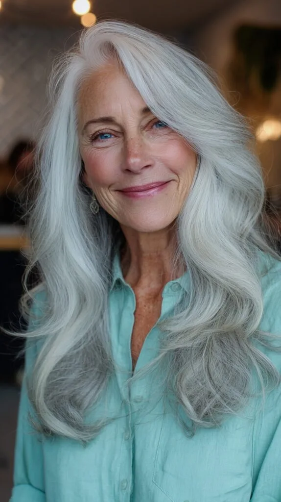 Elegant Silver Long Waves